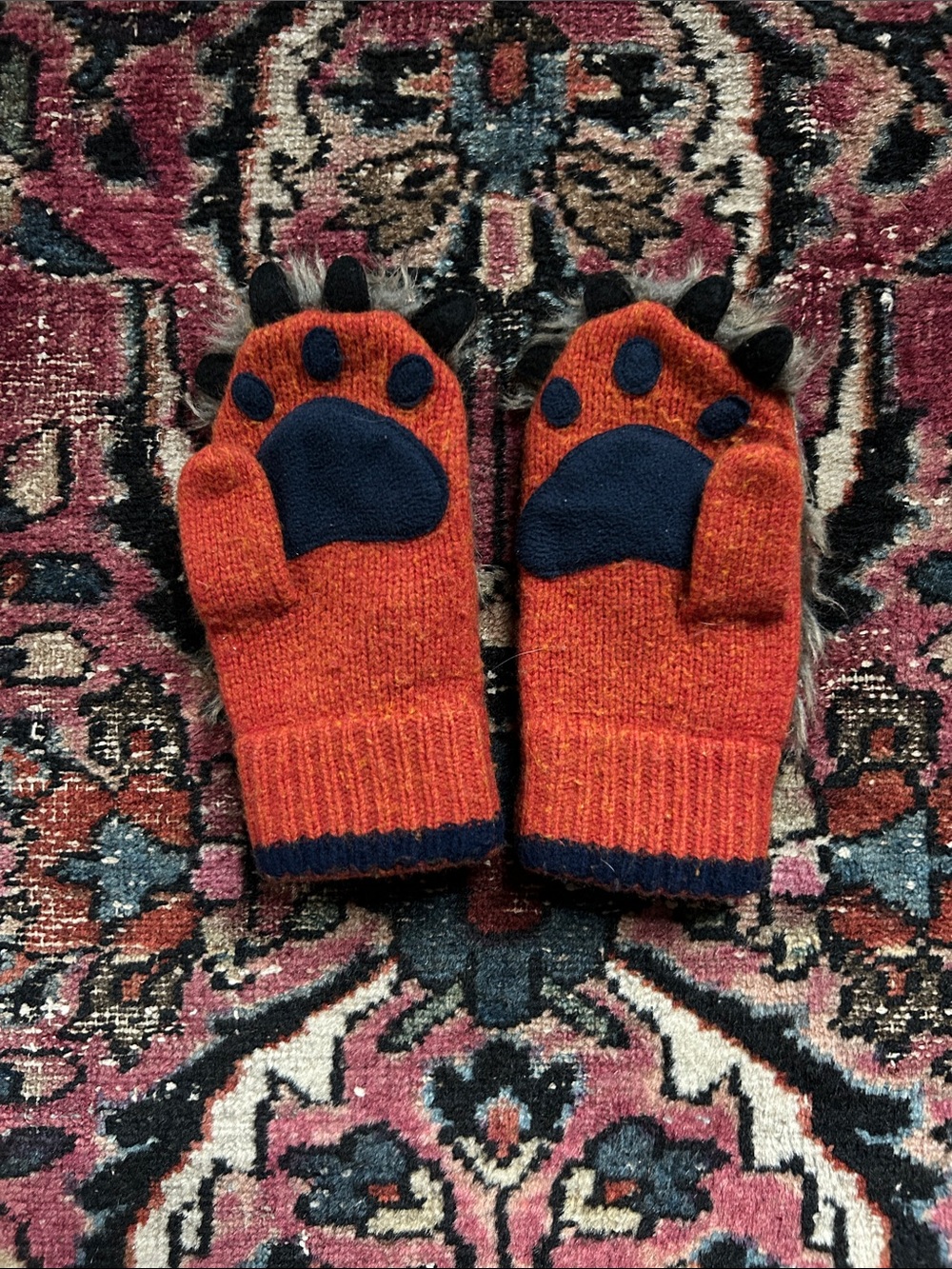 Mini Boden x Roald Dahl Furry Monster Mittens